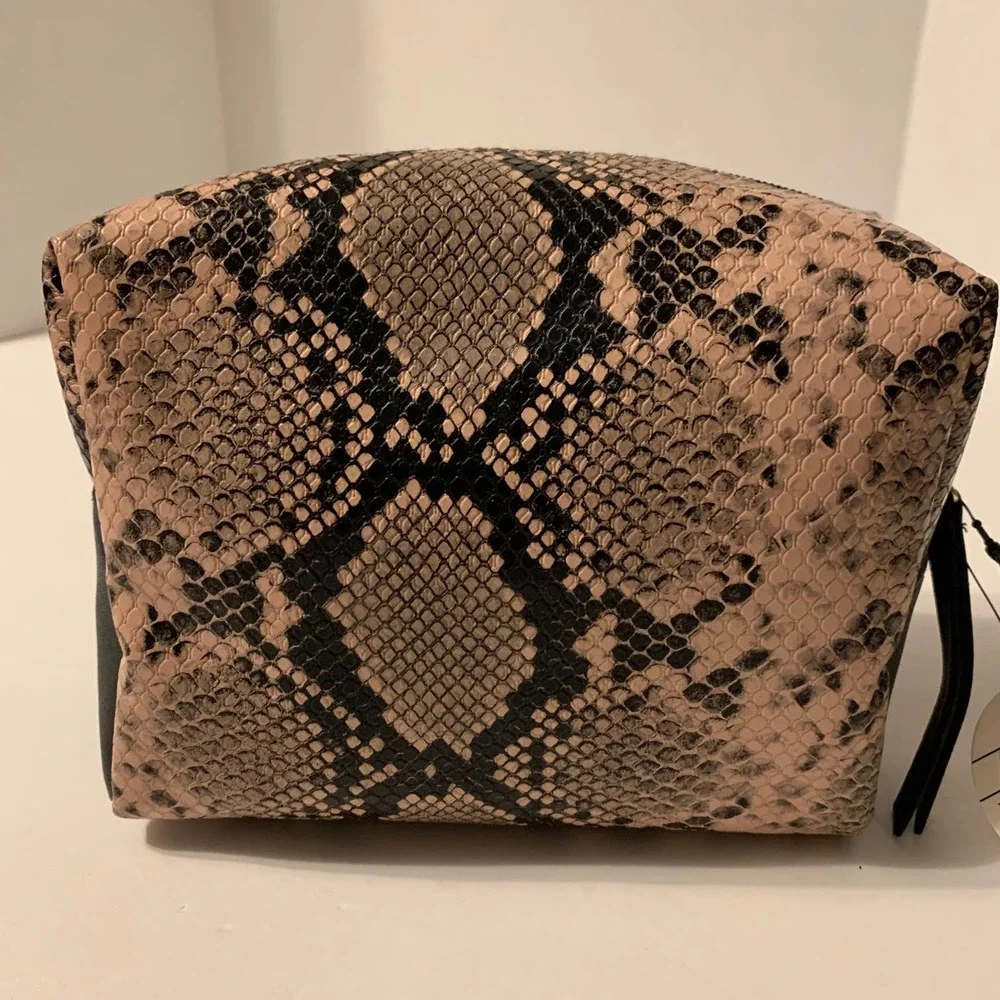 Tender Love and‎ Carry Faux Snakeskin Cosmetic Bag  NWT